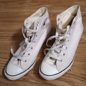 White Platform Converse